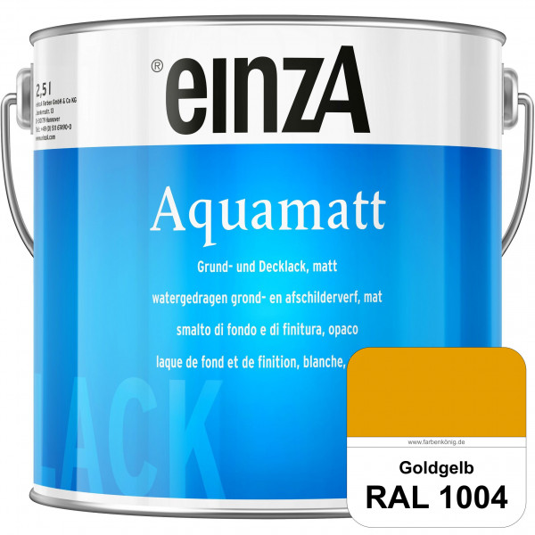 einzA Aquamatt (RAL 1004 Goldgelb) Wasserverdünnbare Vorstreichfarbe & matte Lackfarbe