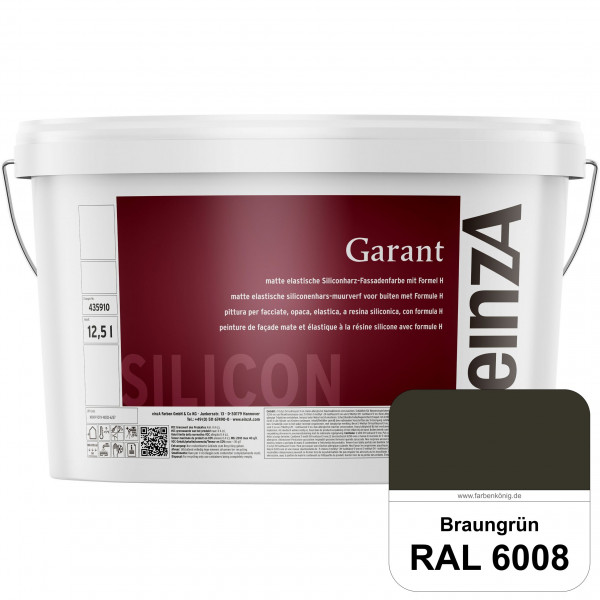 einzA Garant (RAL 6008 Braungrün) elastische Siliconharz-Fassadenfarbe