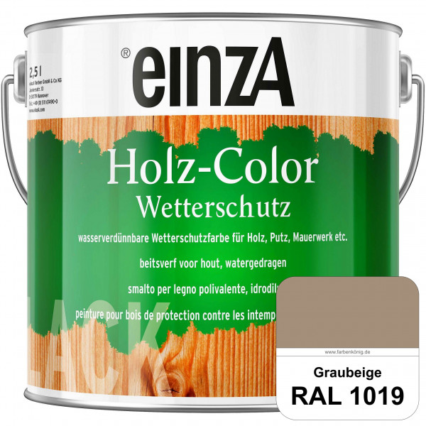einzA Holz-Color (RAL 1019 Graubeige) Wetterschutzfarbe für außen