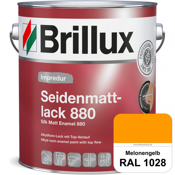 Impredur Seidenmattlack 880 (RAL 1028 Melonengelb) für Holz- oder Metallflächen innen & außen