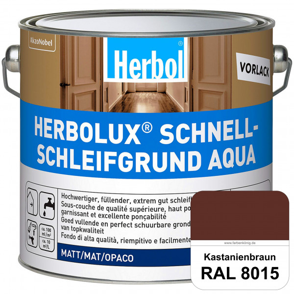 Schnellschleifgrund Aqua (RAL 8015 Kastanienbraun) wasserverdünnbarer Vorlack mit hervorragender Sch