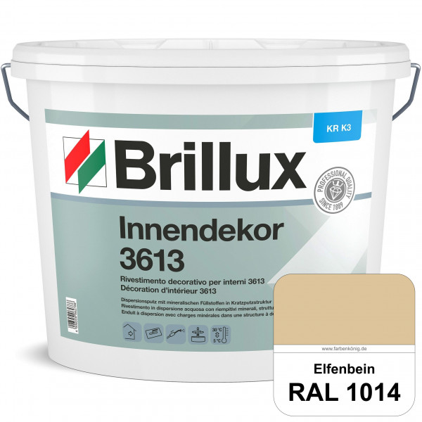 Innendekor ELF KR-K3 3613 (RAL 1014 Elfenbein) Kratzputz nach zur Erzielung dekorativer und strapazi