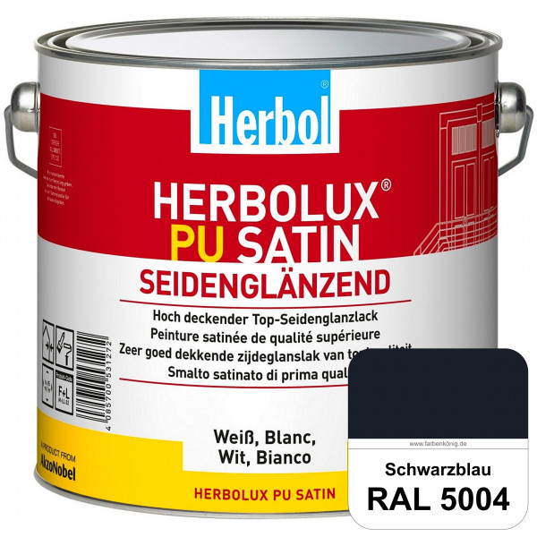 Herbolux PU Satin (RAL 5004 Schwarzblau) Top-PU-Seidenglanzlack (Innen & Außen)