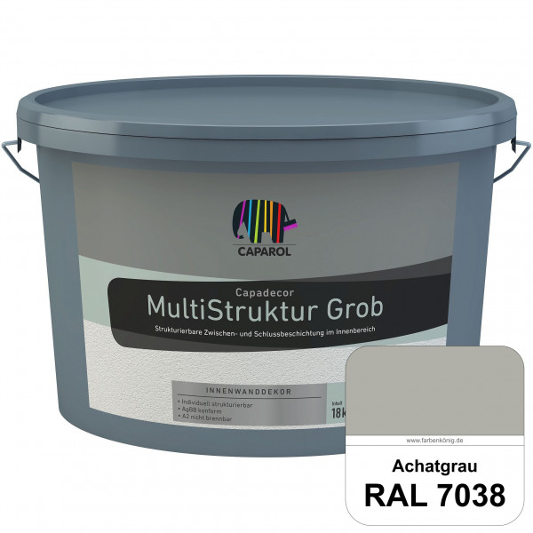 Capadecor MultiStruktur grob (RAL 7038 Achatgrau) quarzgefüllte Zwischen- und Schlußbeschichtung in
