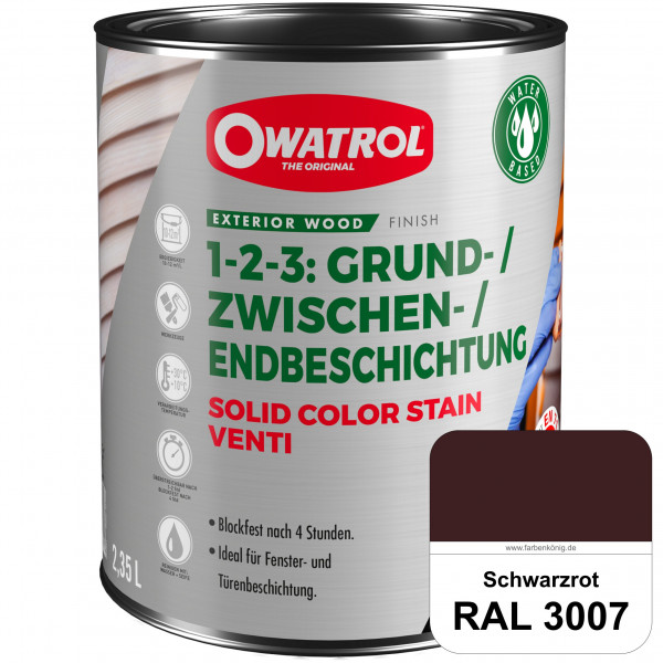 SOLID COLOR STAIN VENTI (RAL 3007 Schwarzrot)