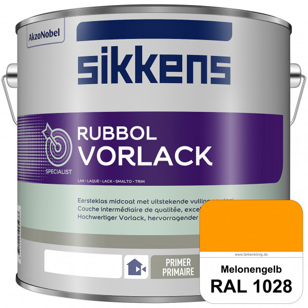 Rubbol Vorlack (RAL 1028 Melonengelb) Aromatenfreier Vorlack der Spitzenklasse (außen & innen)