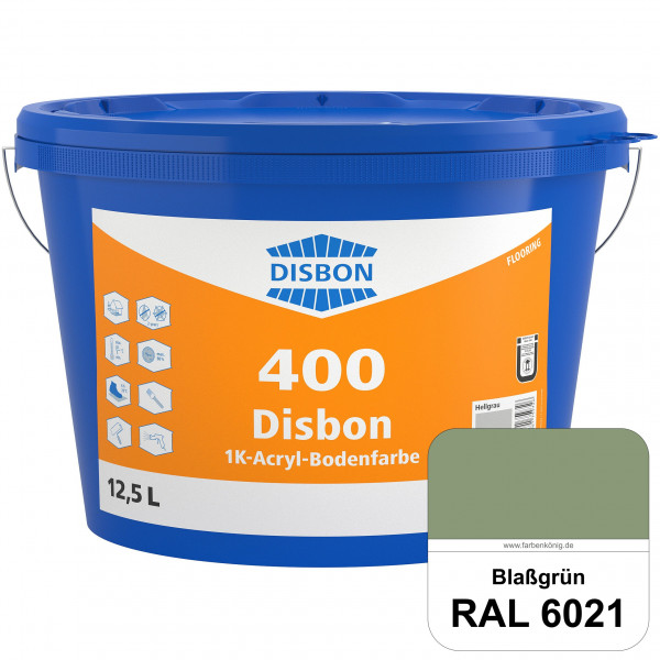 Disbon 400 1K-Acryl-Bodenfarbe (RAL 6021 Blassgrün) Dispersionsbeschichtung für mineralische Bodenfl