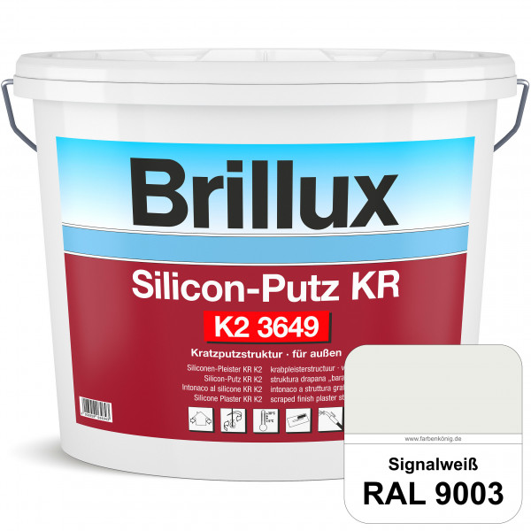 Silicon-Putz KR K2 3649 (RAL 9003 Signalweiß) Dekorputz auf Siliconharzbasis (außen)