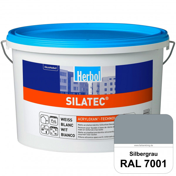 Silatec (RAL 7001 Silbergrau) Acrylatverstärkte, füllende Siliconharz-Fassadenfarbe