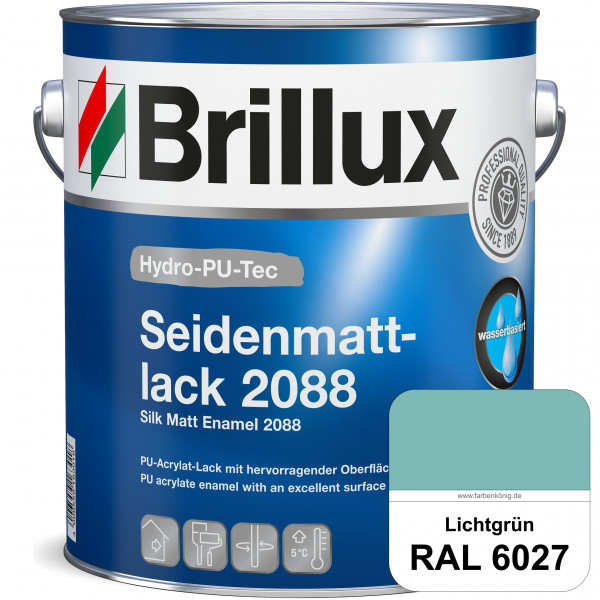 Hydro-PU-Tec Seidenmattlack 2088 (RAL 6027 Lichtgrün) PU-Seidenmattlack (wasserbasiert) innen