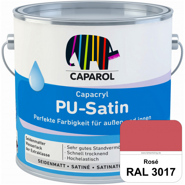 Capacryl PU-Satin (RAL 3017 Rosa) hochwertige Zwischen-/ Schluss­lackierungen für grundierte Holz- o