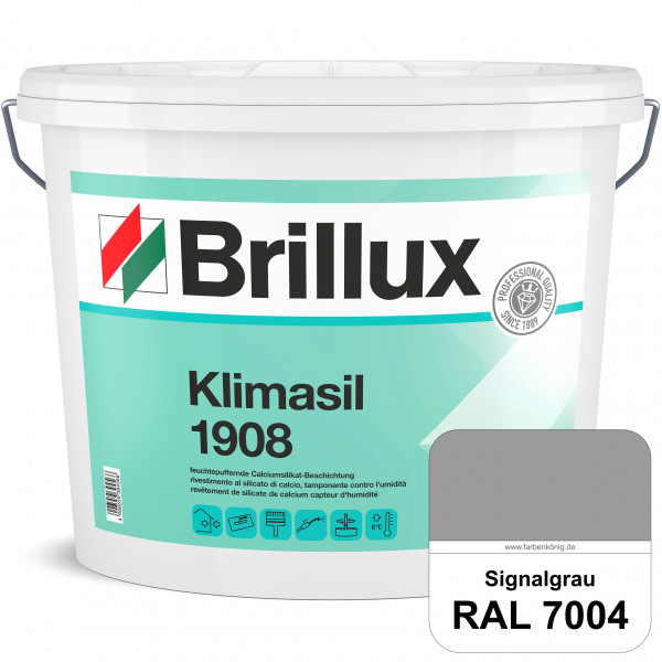 Klimasil 1908 (RAL 7004 Signalgrau) feuchtepuffernde & gut füllende Calciumsilikat-Beschichtung (auß