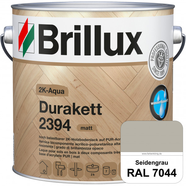 2K-Aqua Durakett 2394 (RAL 7044 Seidengrau) Wasserbasierter 2K-Versiegelung für Parkettfußböden, Die