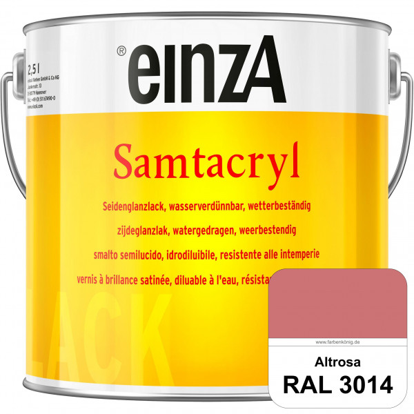 einzA Samtacryl (RAL 3014 Altrosa) wetterbeständige seidenglänzende Acryl-PU-Lackfarbe
