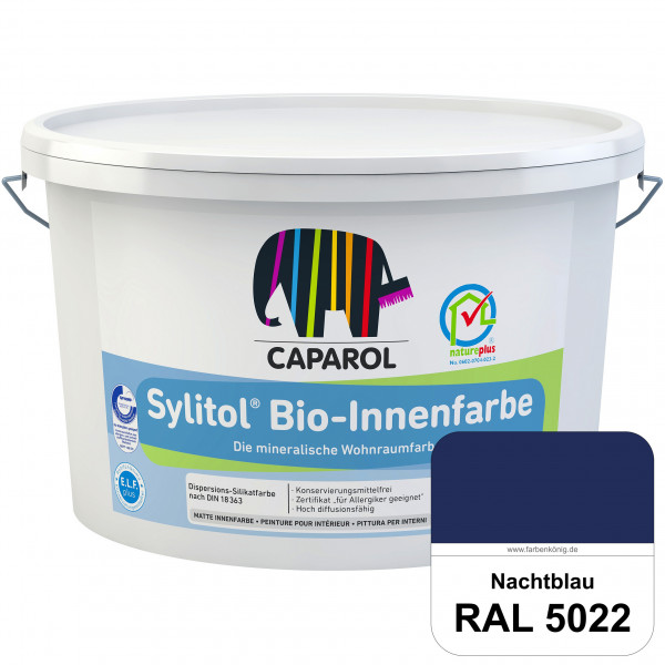 Sylitol® Bio-Innenfarbe (RAL 5022 Nachtblau) Innenfarbe auf Silikatbasis  für Allergiker