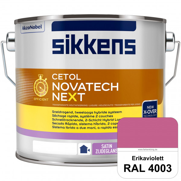 Cetol Novatech neXt (RAL 4003 Erikaviolett) Schnelltrocknende Hybrid-Lasur mit höchster Wetterbestän