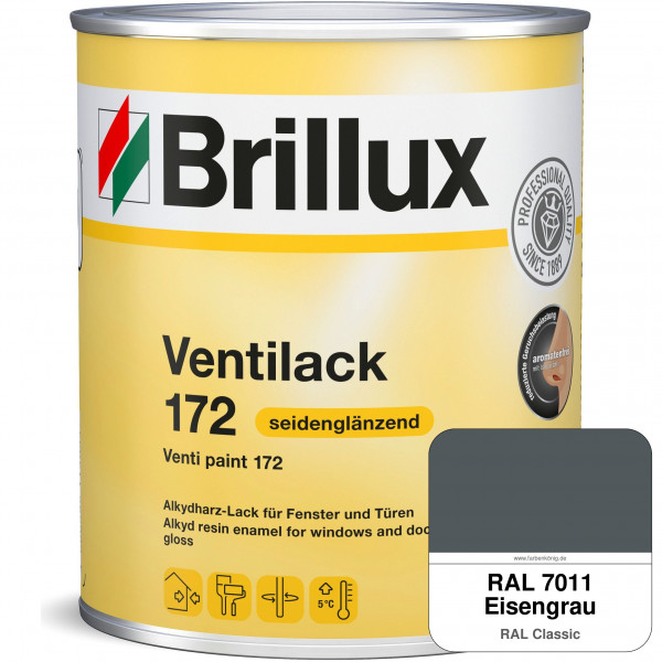 Ventilack Seidenglanz 172 (RAL 7011 Eisengrau)
