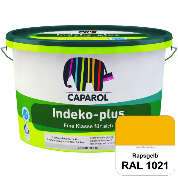 Indeko-plus (RAL 1021 Rapsgelb) doppeldeckende matte & hochwertige Innenfarbe