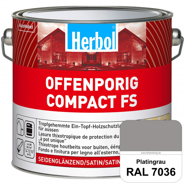 Offenporig Compact FS (RAL 7036 Platingrau) Rationelle & thixotrope Ein-Topf-Holzlasur (außen)