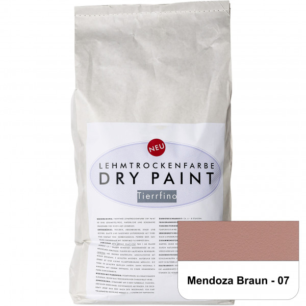 DRY-PAINT Lehmtrockenfarbe - Mendoza Braun - 07