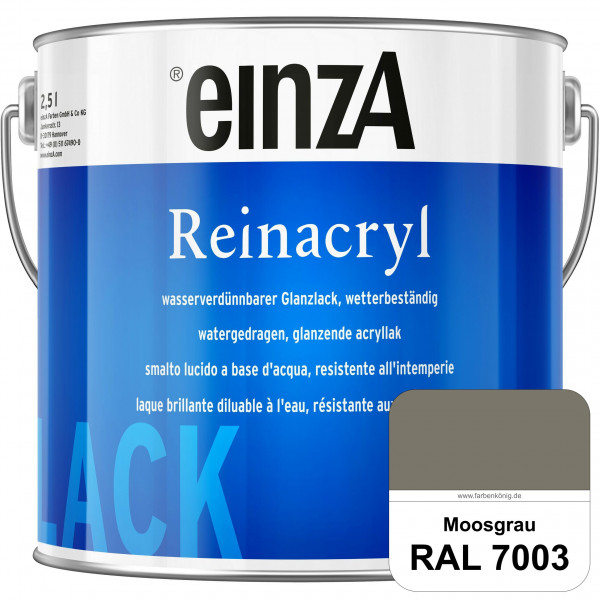 einzA Reinacryl (RAL 7003 Moosgrau) wetterbeständige glänzende Acryl-PU-Lackfarbe