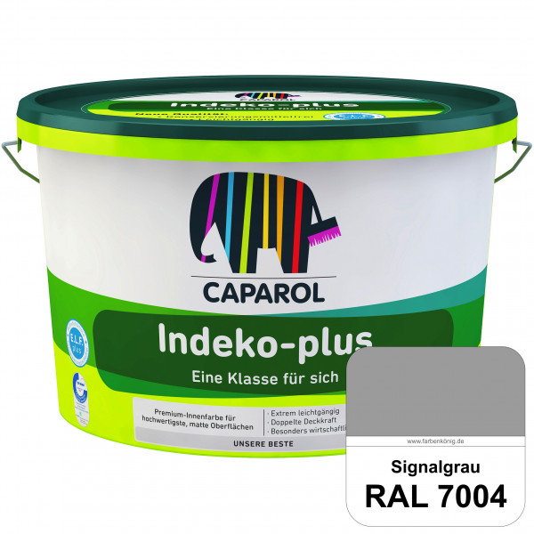 Indeko-plus (RAL 7004 Signalgrau) doppeldeckende matte & hochwertige Innenfarbe