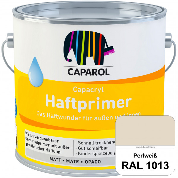 Capacryl Haftprimer (RAL 1013 Perlweiß) Grundierungen Holz, Zink, Hart-PVC, Aluminium, Kupfer (innen