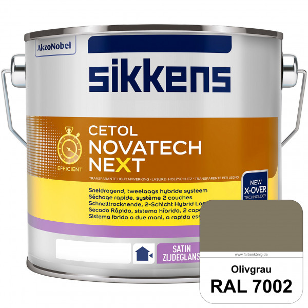 Cetol Novatech neXt (RAL 7002 Olivgrau) Schnelltrocknende Hybrid-Lasur mit höchster Wetterbeständigk