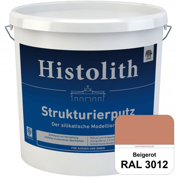 Histolith Strukturierputz (RAL 3012 Beigerot) Der silikatische Modellierputz für Außen & Innen