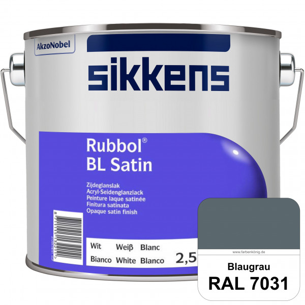 Rubbol BL Satin (RAL 7031 Blaugrau) hochelastischer & seidenglänzender Lack (wasserbasiert) innen &