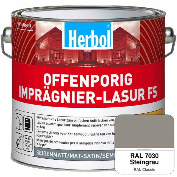 Offenporig Imprägnier-Lasur FS (RAL 7030 Steingrau)