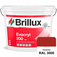 Evocryl 200 TSR-Formel (RAL 3000 Feuerrot) matte Reinacrylat-Fassadenfarbe für den Einsatz auf WDVS