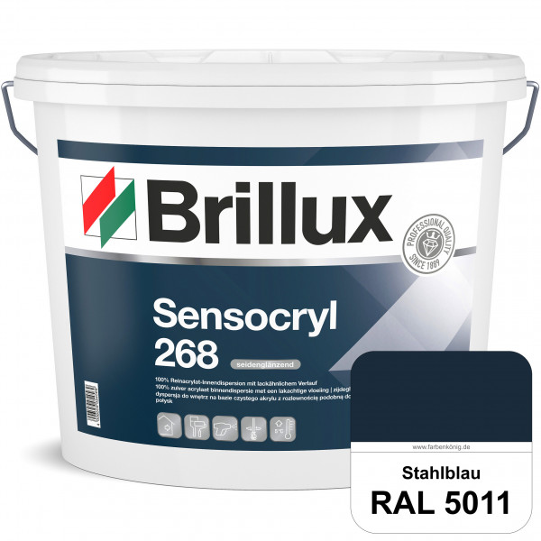 Sensocryl ELF 268 (RAL 5011 Stahlblau) hochwertige seidenglänzende & strapazierfähige Reinacrylat-In