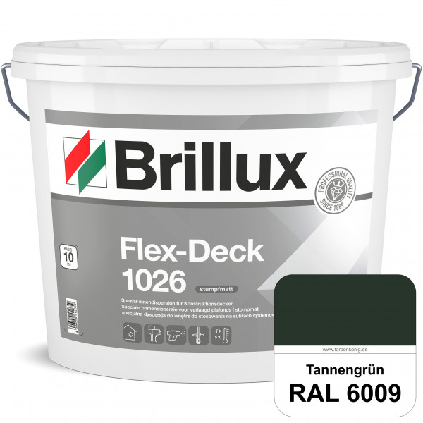 Flex-Deck ELF 1026 (RAL 6009 Tannengrün) Hochwertige Innendispersion für Decken mit Installationen &