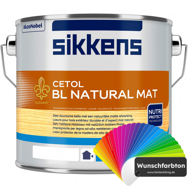 Cetol BL Natural Mat (Wunschfarbton) Matte, wasserverdünnnbare Dünnschichtlasur