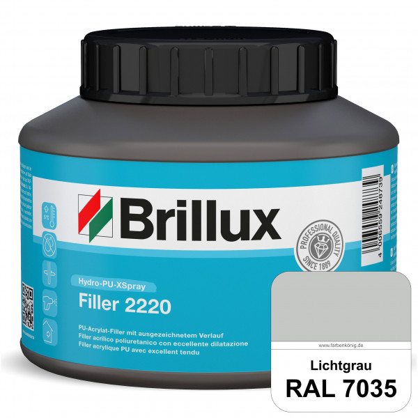 Hydro-PU-XSpray Filler 2220 (RAL 7035 Lichtgrau) wasserbasierter Premium-Filler für XVLP-Spritzverfa