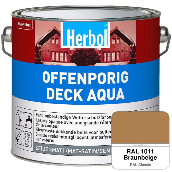 Offenporig-Deck Aqua (RAL 1011 Braunbeige)