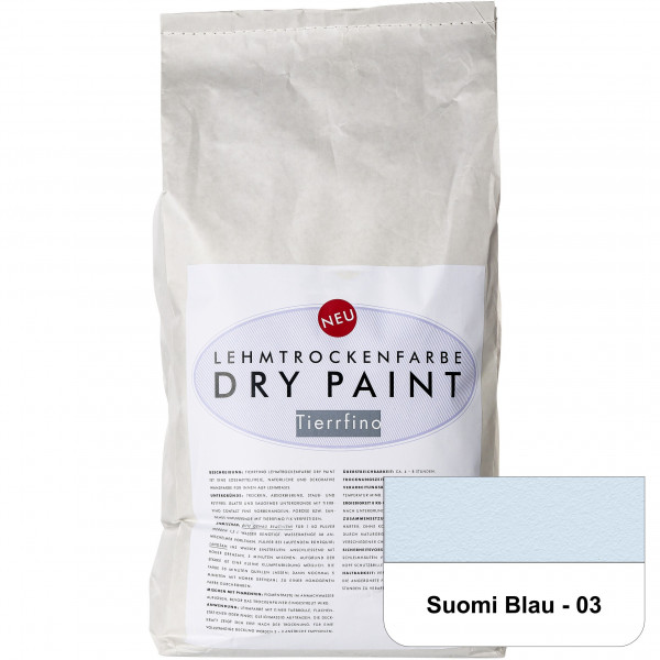DRY-PAINT Lehmtrockenfarbe - Suomi Blau - 03