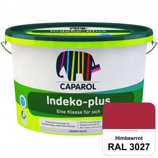 Indeko-plus (RAL 3027 Himbeerrot) doppeldeckende matte & hochwertige Innenfarbe