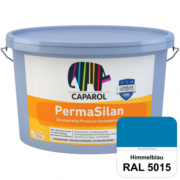 PermaSilan (RAL 5015 Himmelblau) Elastische, diffusionsoffene Fassadenfarbe mit integrierter Nano-Qu