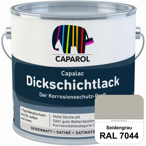 Capalac Dickschichtlack (RAL 7044 Seidengrau) 1-Topf Metallschutzlack (löselmittelhaltig) innen & au
