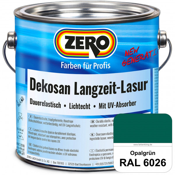Dekosan Langzeit-Lasur (RAL 6026 Opalgrün)