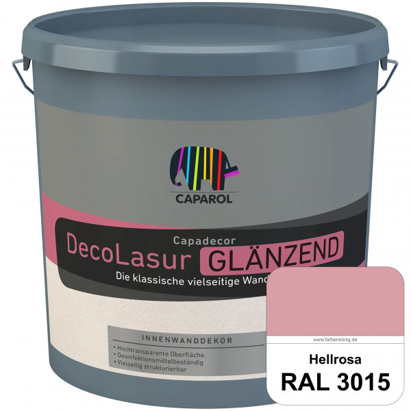 Capadecor DecoLasur Glänzend (RAL 3015 Hellrosa) Glänzende Lasurfarbe auf Dispersionsbasis (innen)