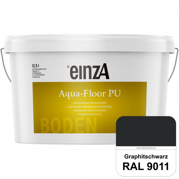 einzA Aqua-Floor PU (RAL 9011 Graphitschwarz) seidenglänzender Acryl-PU-Bodenbeschichtung