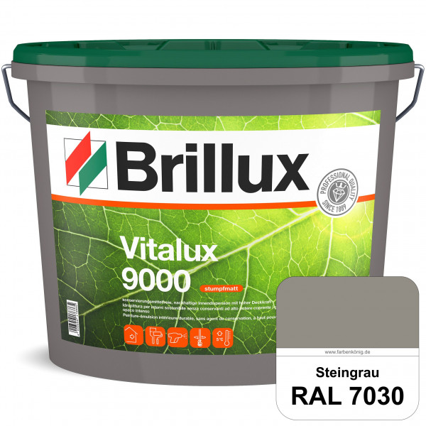 Vitalux 9000 (RAL 7030 Steingrau) konservierungsmittelfreie Innendispersion für Kinder- & Schlafzimm