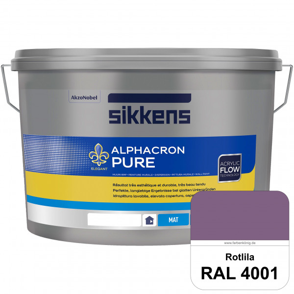 Alphacron Pure (RAL 4001 Rotlila) Edelmatte & hochertige Premium Wandfarbe für glatte Untergründe.