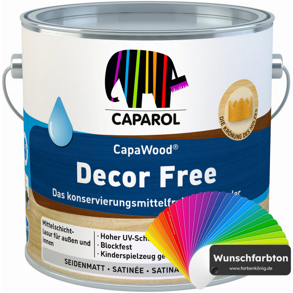 CapaWood® Decor Free (Wunschfarbton) - ersetzt Capadur DecorLasur KF