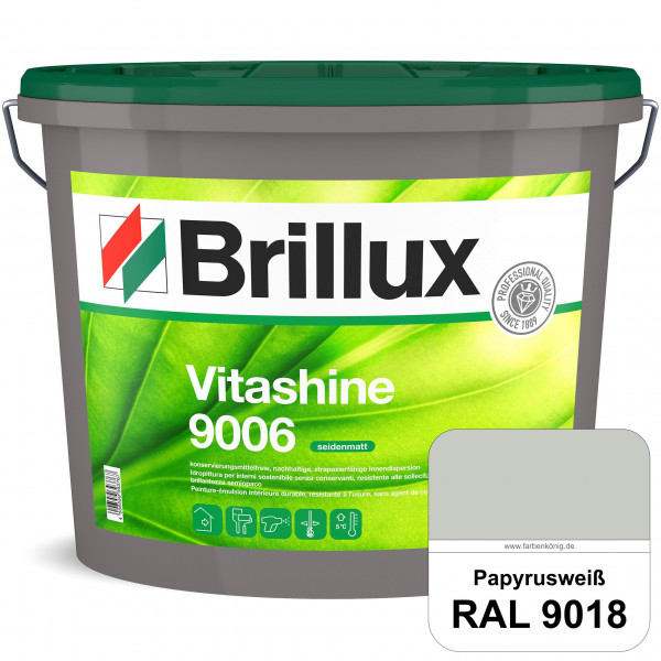 Vitashine 9006 (RAL 9018 Papyrusweiß) hochwertige konservierungsmittelfreie und seidenmatte Innendis