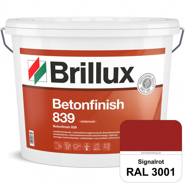 Betonfinish 839 (RAL 3001 Signalrot) elastische Beschichtung zum Schutz rissgefährdeter Betonbauteil