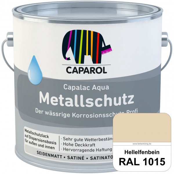 Capalac Aqua Metallschutz (RAL 1015 Hellelfenbein) wasserbasierter Korrosionsschutz für Stahl & verz